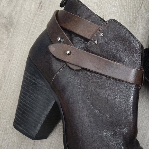 Rag & Bone Harrow Dark Brown Leather Ankle Boots Size 40 EU 9 US - Picture 5 of 12